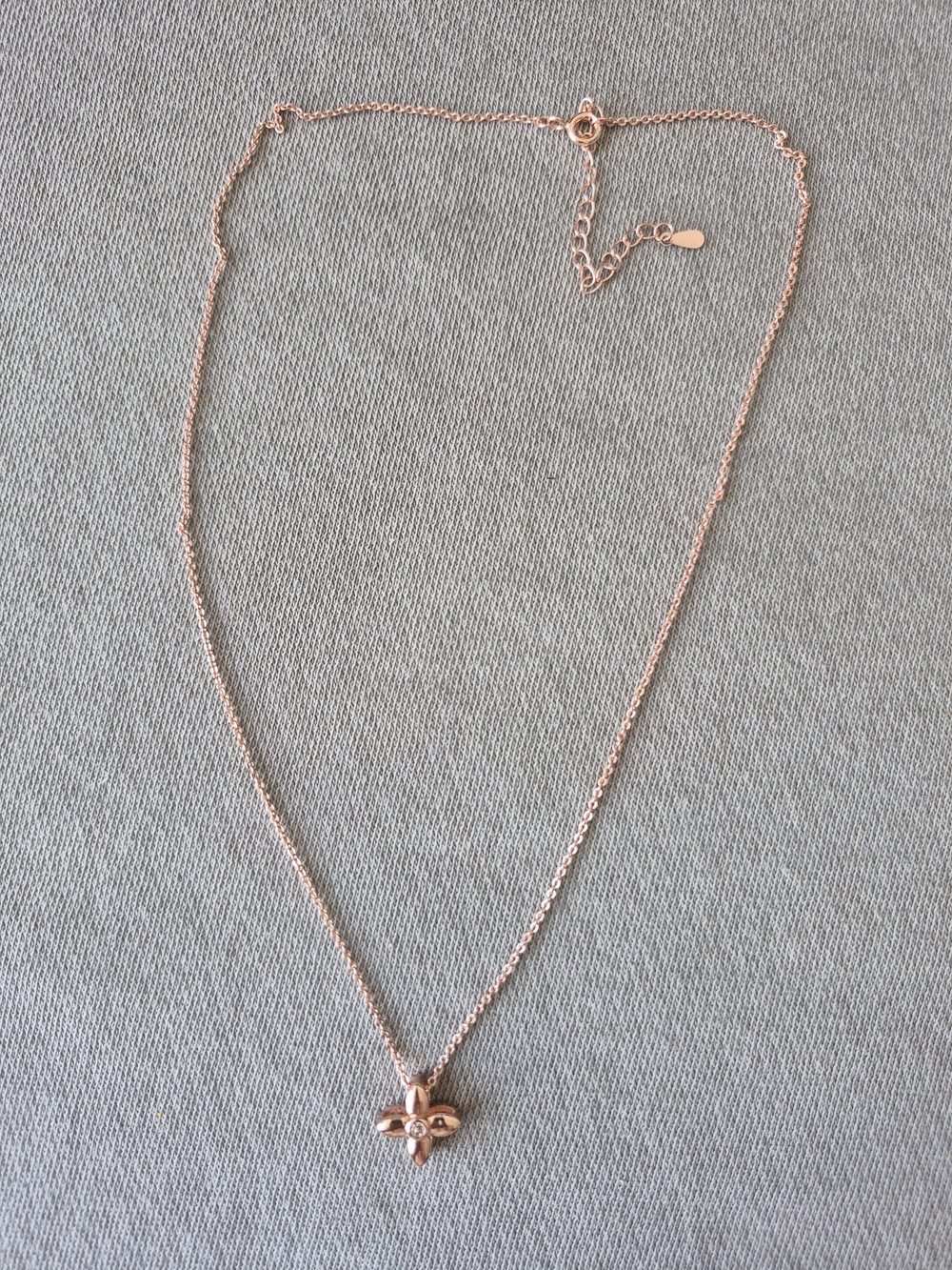 Rose Gold Flower Pendant Necklace - Women Jewelry